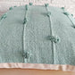Sky Blue Natural Raw Cotton Hand Loom Woven Textured Fabric Cushion Covers