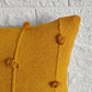 Mustard Yellow Natural Raw Cotton Hand Loom Woven Textured Fabric Cushion Cover