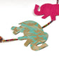 Upcycled Elephant Festive Decoration String Hanging Party Prop