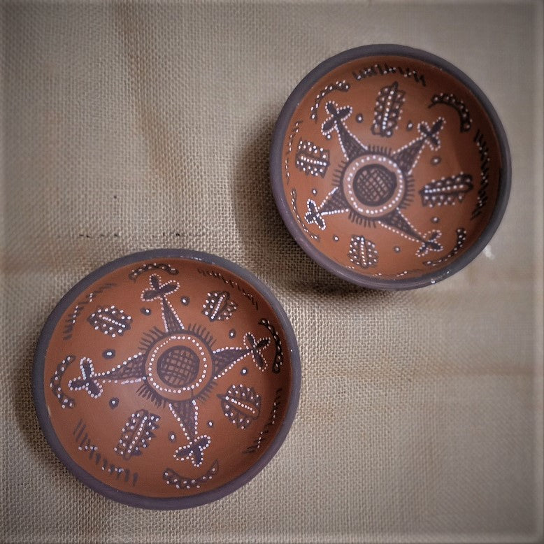 Kutch Painted Pottery Bowls (Set of 2)