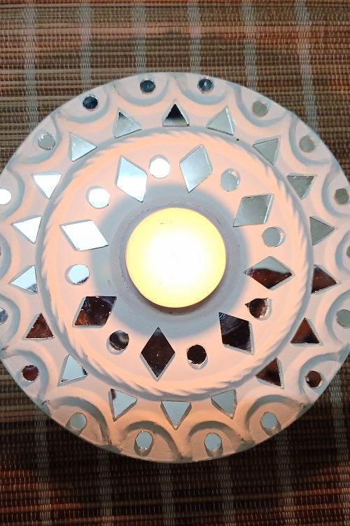 Kutch Lippan Mud Work Tealight Holder