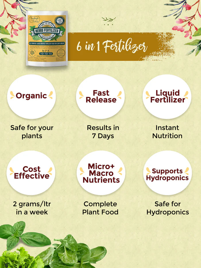 Liquid Organic Fertilizer for Herbs - NPK (10-10-10)