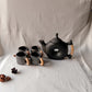 Longpi Black Pottery Teapot-Cups Set