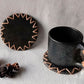 Longpi Black Pottery Coaster Round