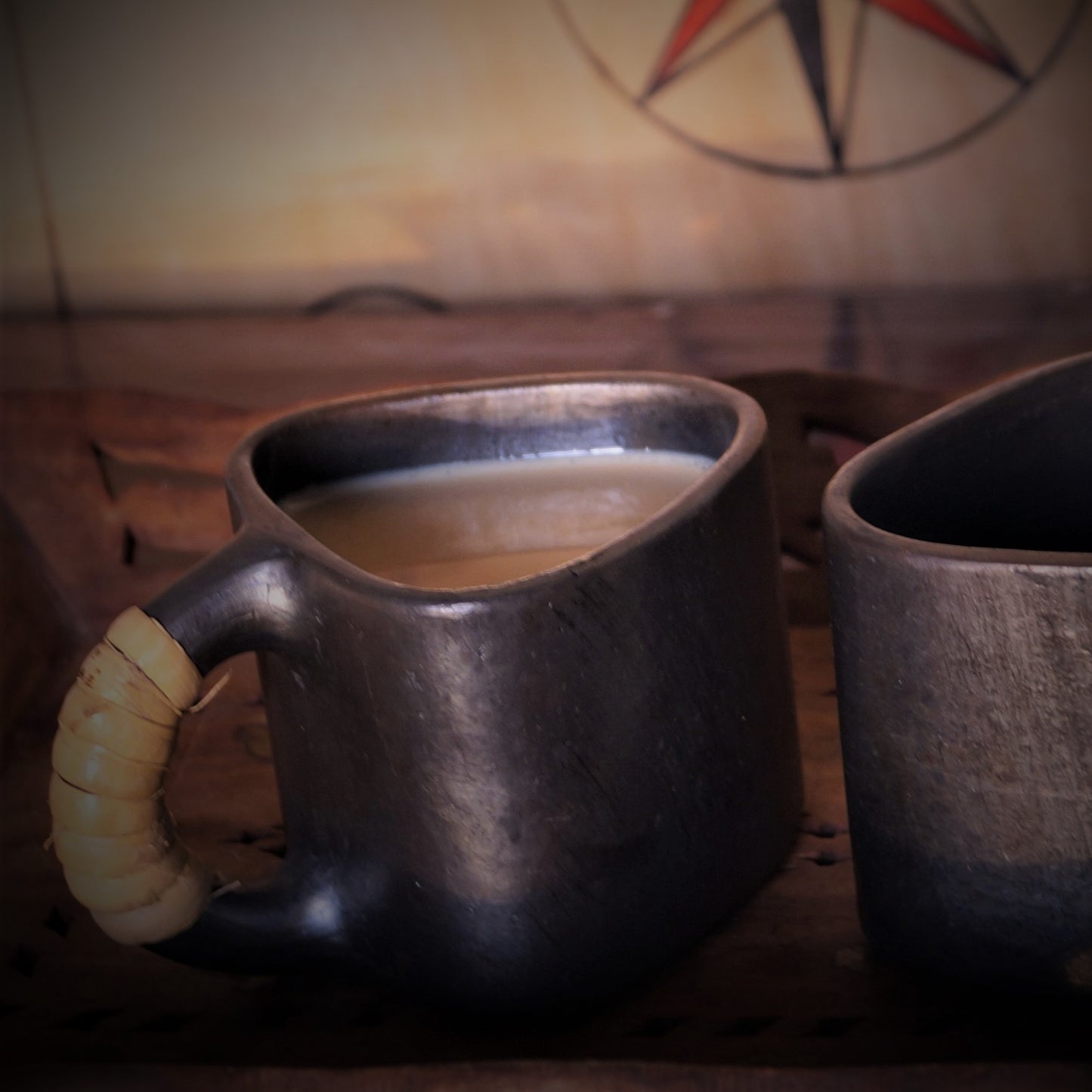 Longpi Black Pottery Trikon Coffee Mug Small