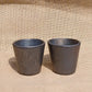 Longpi Black Pottery Tumblers Trapezium Small (Set of 2)