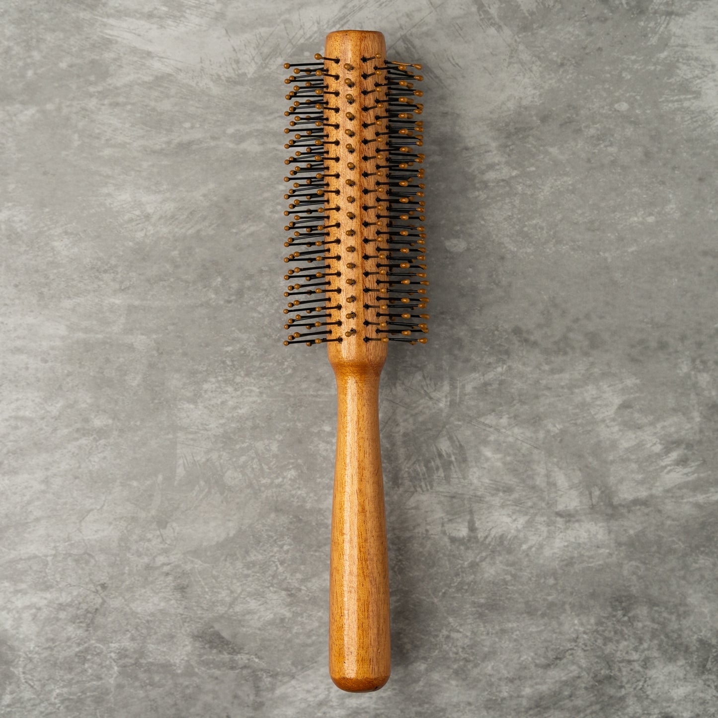 Organic B Wooden Roller Brush with Nylon droplet Bristles 