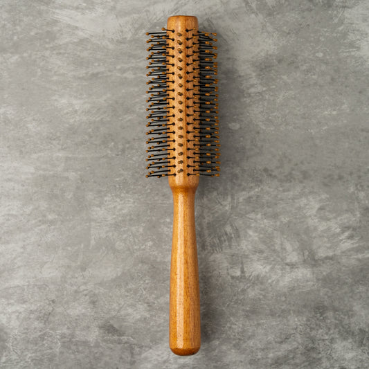 Organic B Wooden Roller Brush with Nylon droplet Bristles 