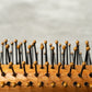 Organic B Wooden Roller Brush with Nylon droplet Bristles 