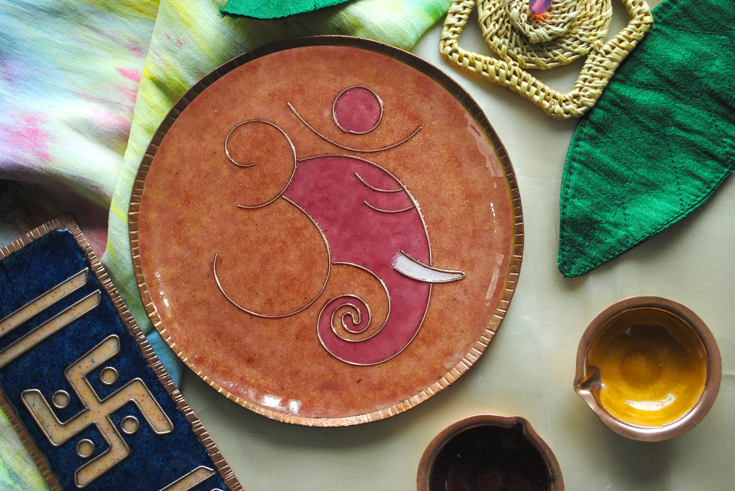 Omkara - Ganesha Wallplate (Yellow)