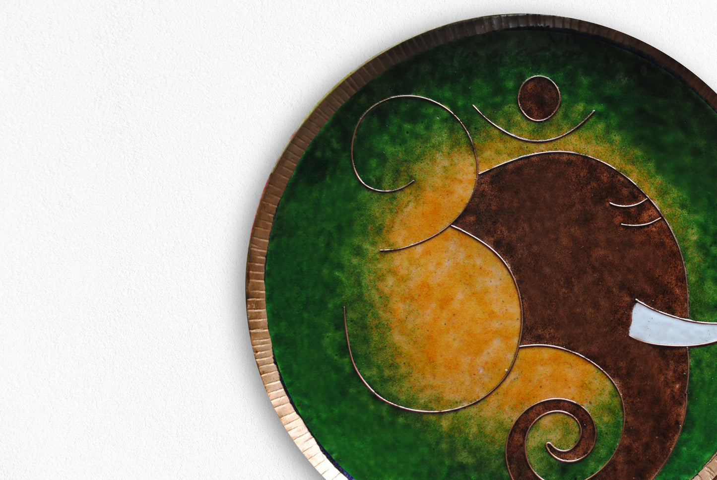 Omkara - Ganesha Wallplate (Green)