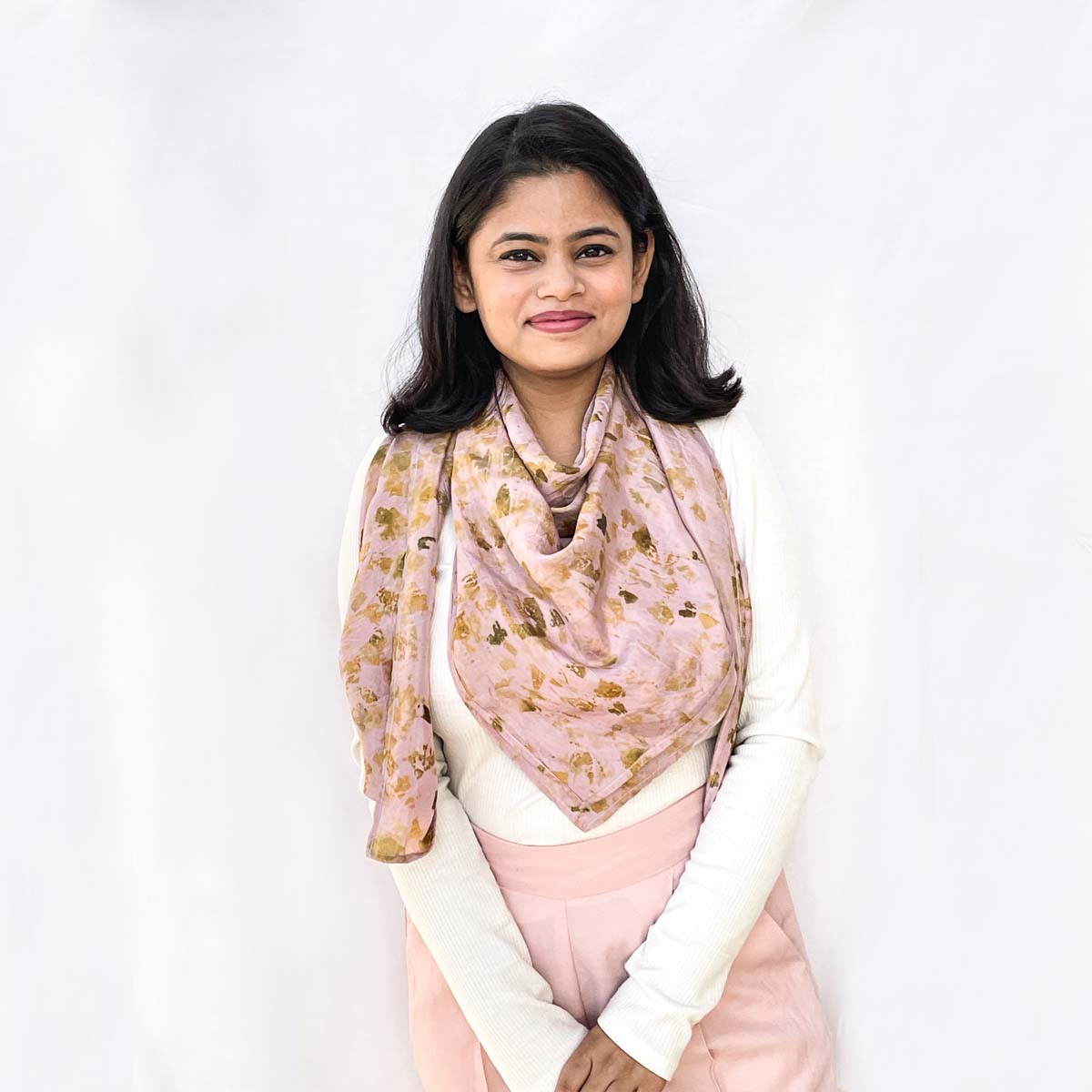Orchid Bloom Silk Square Scarf