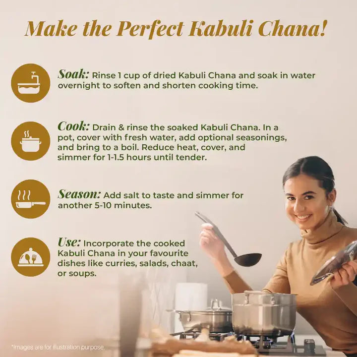 Organic Kabuli Chana (500 Grams)