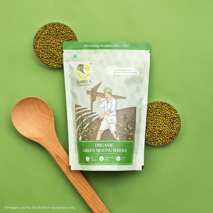 Organic Green Moong Whole (500 Grams)