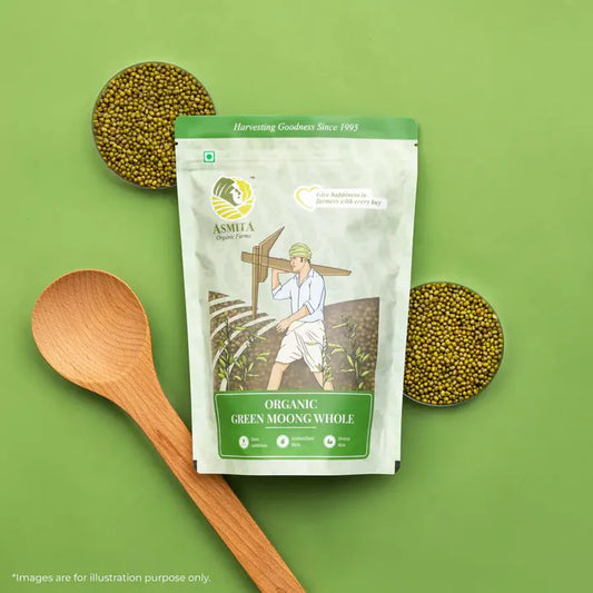 Organic Green Moong Whole (500 Grams)
