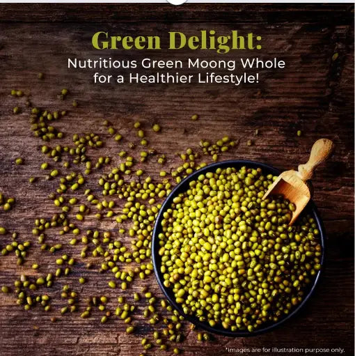 Organic Green Moong Whole (500 Grams)
