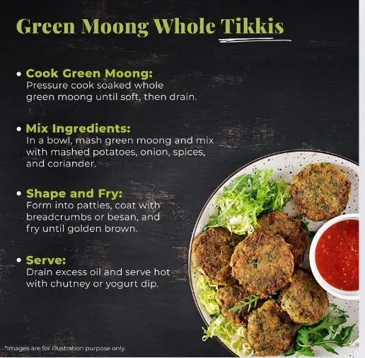 Organic Green Moong Whole (500 Grams)