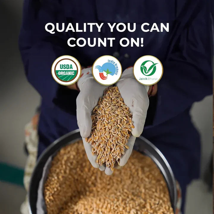 Organic Wheat Whole Khapli (Emmer) (1000 Grams)