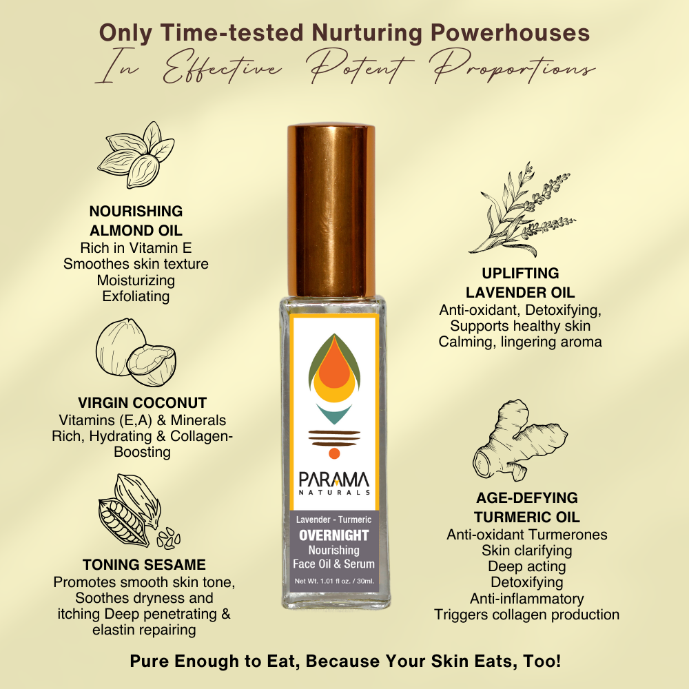 Lavender-Turmeric Overnight Nourishing Face Oil & Serum