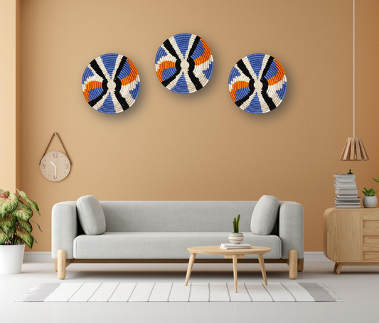 Kenyan Blue Design Wall Plate