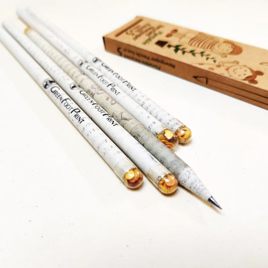Plantable Recycled News Paper Seed Pencils | Pack of 10