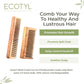 Neem Wood Comb Combo - Detangling Comb & Shampoo Comb | Set of 2