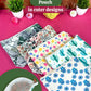 Plantable Stationery - Seed Diary, Seed Pens & Pencils in Zipper Pouch (Cactus Print)