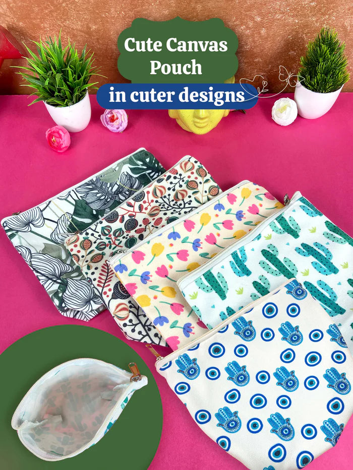 Plantable Stationery - Seed Diary, Seed Pens & Pencils in Zipper Pouch (Evil Eye Print)