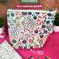 Plantable Stationery - Seed Diary, Seed Pens & Pencils in Zipper Pouch (Floral Print)