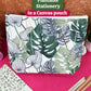 Plantable Stationery - Seed Diary, Seed Pens & Pencils in Zipper Pouch (Leafy Print)