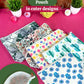 Plantable Stationery - Seed Diary, Seed Pens & Pencils in Zipper Pouch (Leafy Print)