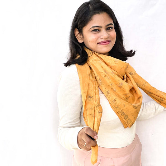 Radiant Yellow Silk Square Scarf