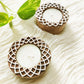 Handcrafted Wooden Tea light holders (Round) (Set of 2)