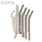 Stainless Steel Straw Bent with Cleaning Brush | Reusable Straws | Set of 4