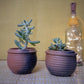 Terracotta & Jute Hanging cum Desktop Planters (Set of 2)
