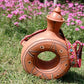 Kutch Painted Pottery Donut Bottle with Strap