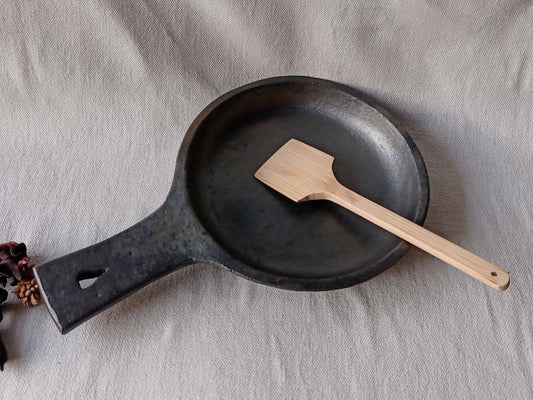 Longpi Black Pottery Skillet Round