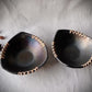 Longpi Black Pottery Trikon Serving Bowls (Set of 2)