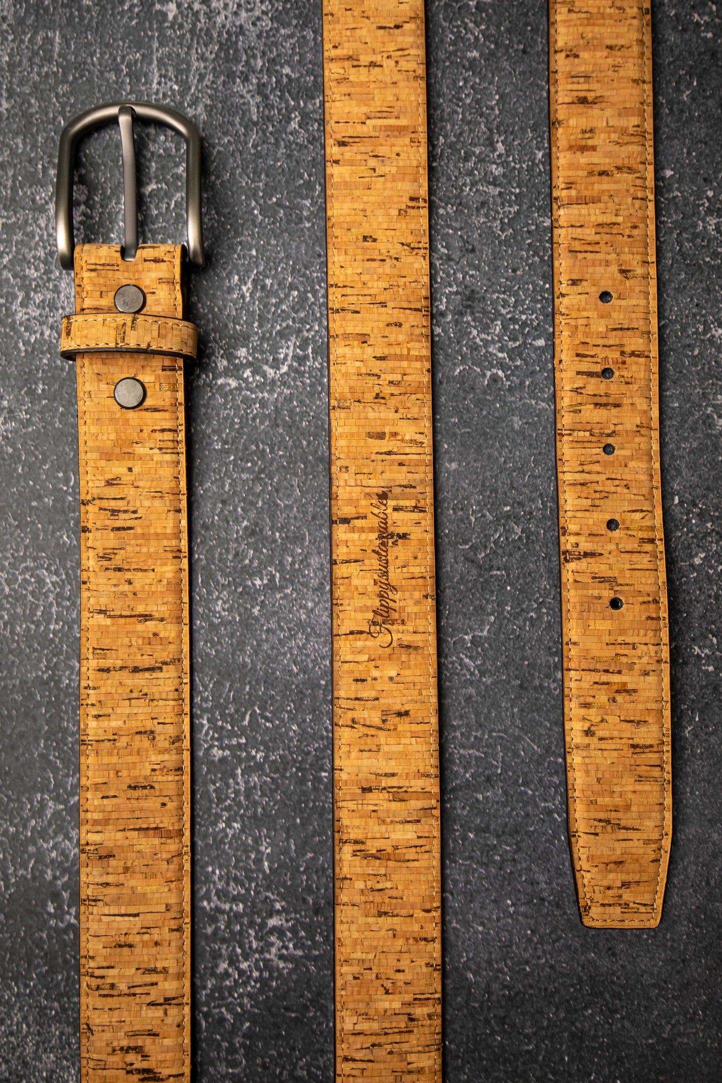 Dune - Men's Vegan Natural Cork Leather Belt (Beige)