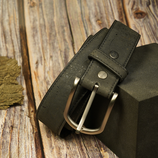Dune - Men's Vegan Natural Cork Leather (Black)
