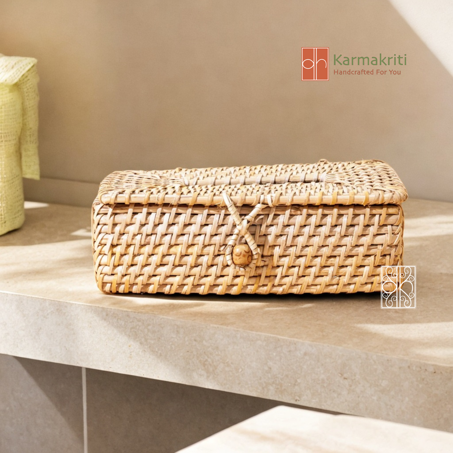 Artisanal Rattan Tissue Box