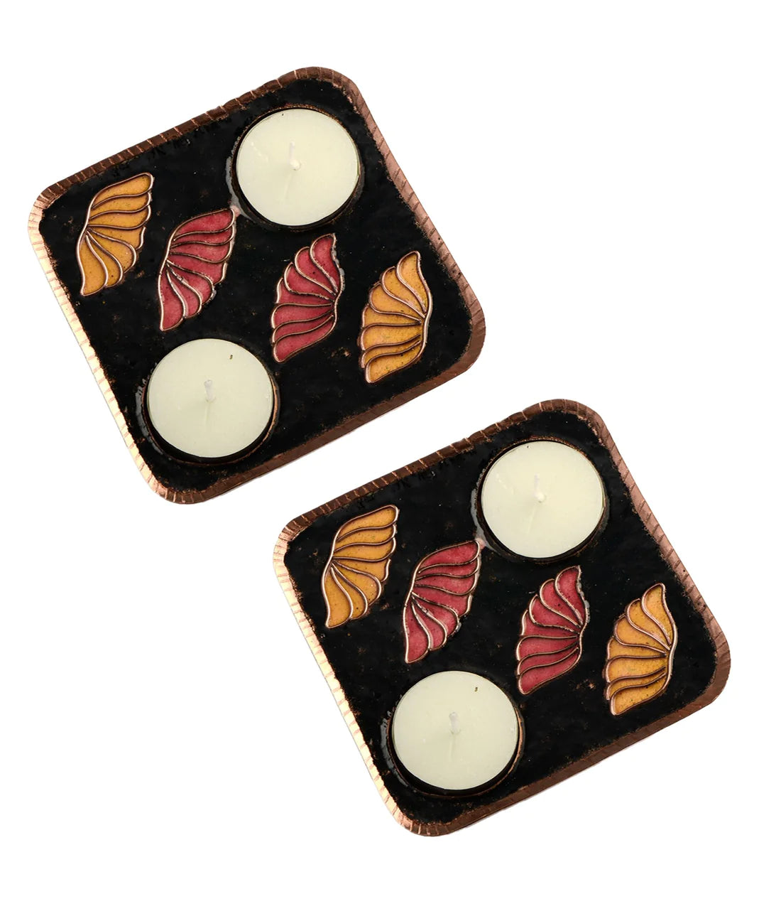 Vasant 4 Lotus Design Tealight : Set of 2
