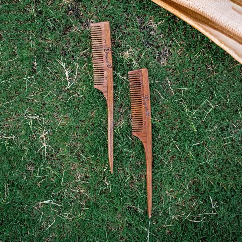 Premium Rosewood/Sheesham Wood Comb with Tail Handle