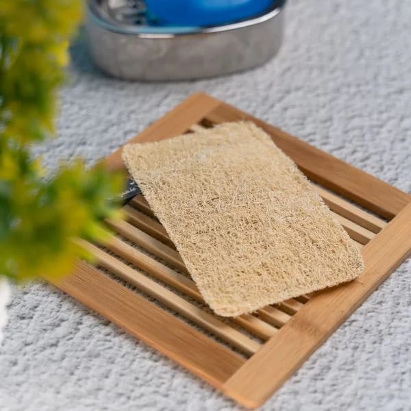 Rectangular Shaped Natural Loofah