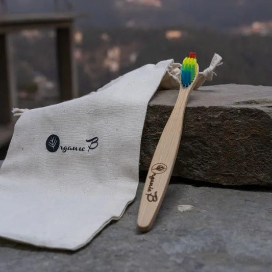 Organic B’s Bamboo Toothbrush for Kids (Wooden Holder Free)