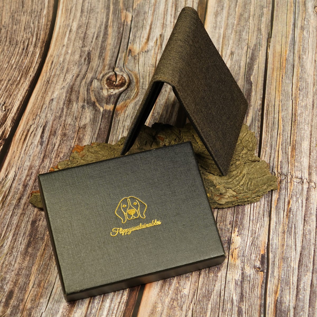 Forest Wallet - Vegan Leather Hemp Black Wallet – ECOLO STORE