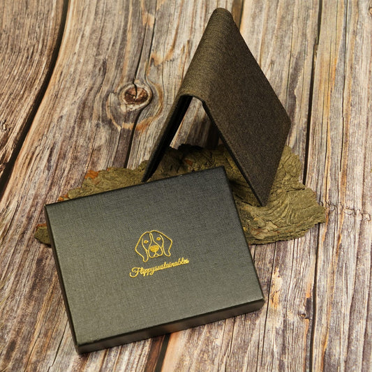Forest Wallet - Vegan Leather Hemp Black Wallet
