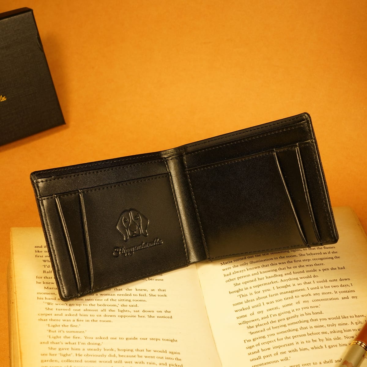 Forest Wallet - Vegan Leather Hemp Black Wallet