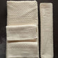 Bamboo Fluffy Bath Set, 1 Bath 560 GSM, 1 Hand and 2 Face Towel Terry 480 GSM - Almost White