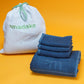Bamboo Fluffy Bath Set, 1 Bath 560 GSM, 1 Hand and 2 Face Towel Terry 480 GSM - Tru Blue